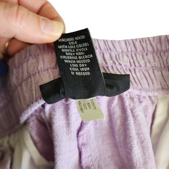 Lane Bryant Womens Linen Blend Slim Leg Ankle Pants Plus Size 18 Lavender Purple - Picture 7 of 11